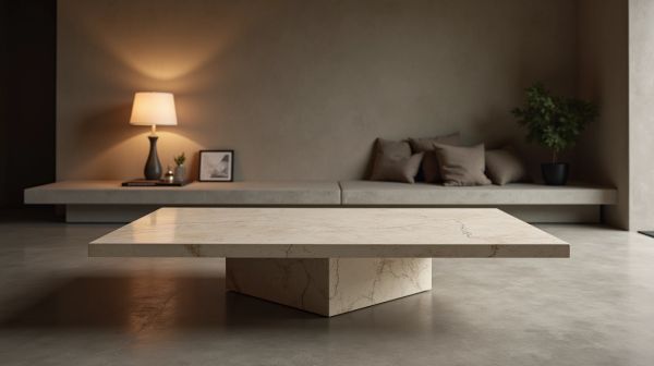 Les tables basses en travertin : l'alliance de style et durabilité