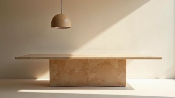 Les tables basses en travertin : l'alliance de style et durabilité